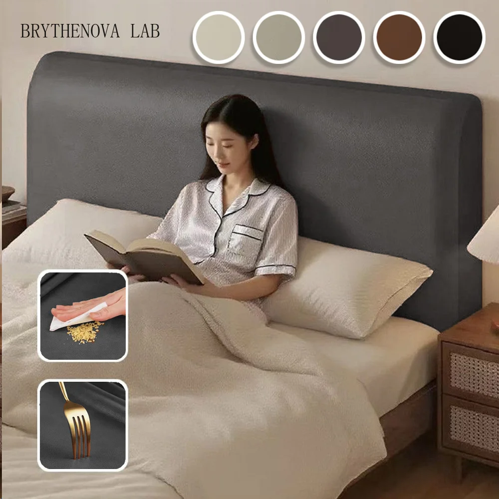 1PC Leather Headboard Cover Triple Protection for Headboard Water-proof Scratch-resistant Oil-proof Cover for Bedroom
