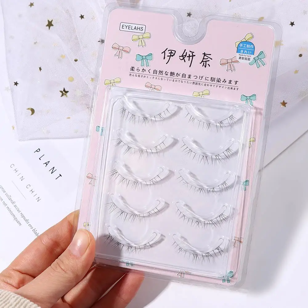 Fashion Fairy Women Grafting Wispy Under Eyelashes Lower Eyelashes Extension Makeup Tool Full-strip Eye Lashes False Eyelashes