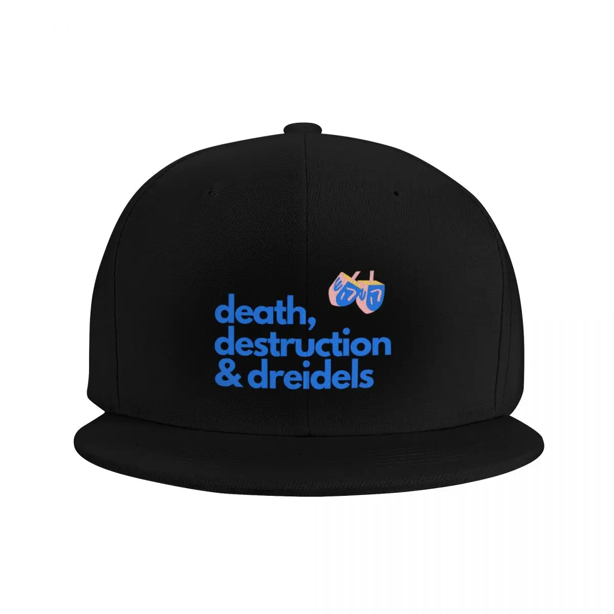 death, destruction and dreidels (funny Hanukkah design) Baseball Cap Golf Rave Designer Hat Girl Men's