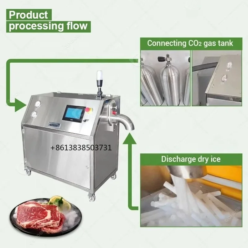 

100kg/h Electric Dry Ice Block Equipment / Machine Producing Dry Ice / Dry Ice Making Machine