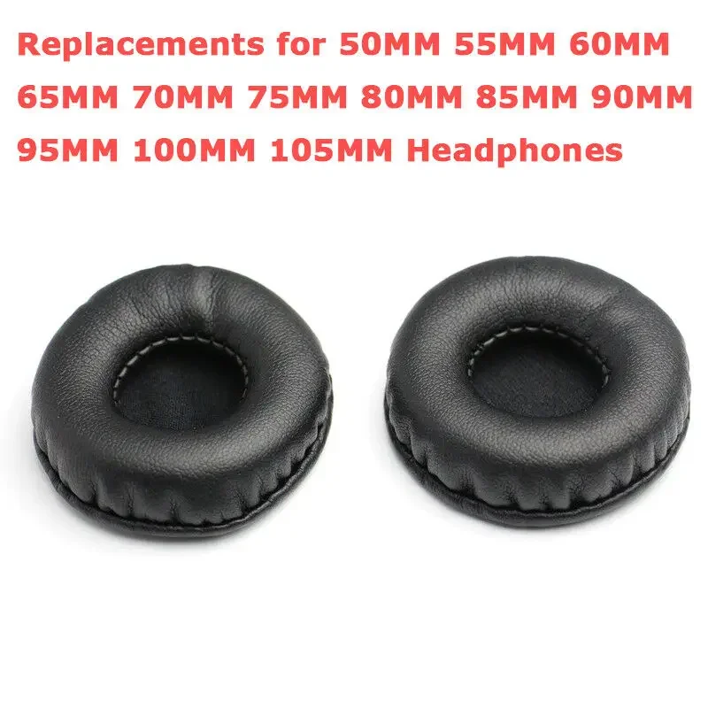 1 Pair Earmuffs Ear Pads For 50 55 60 65 70 75 80 85 90 95 100 105mm Headphones Soft Headset Earpads Cushions Replacement