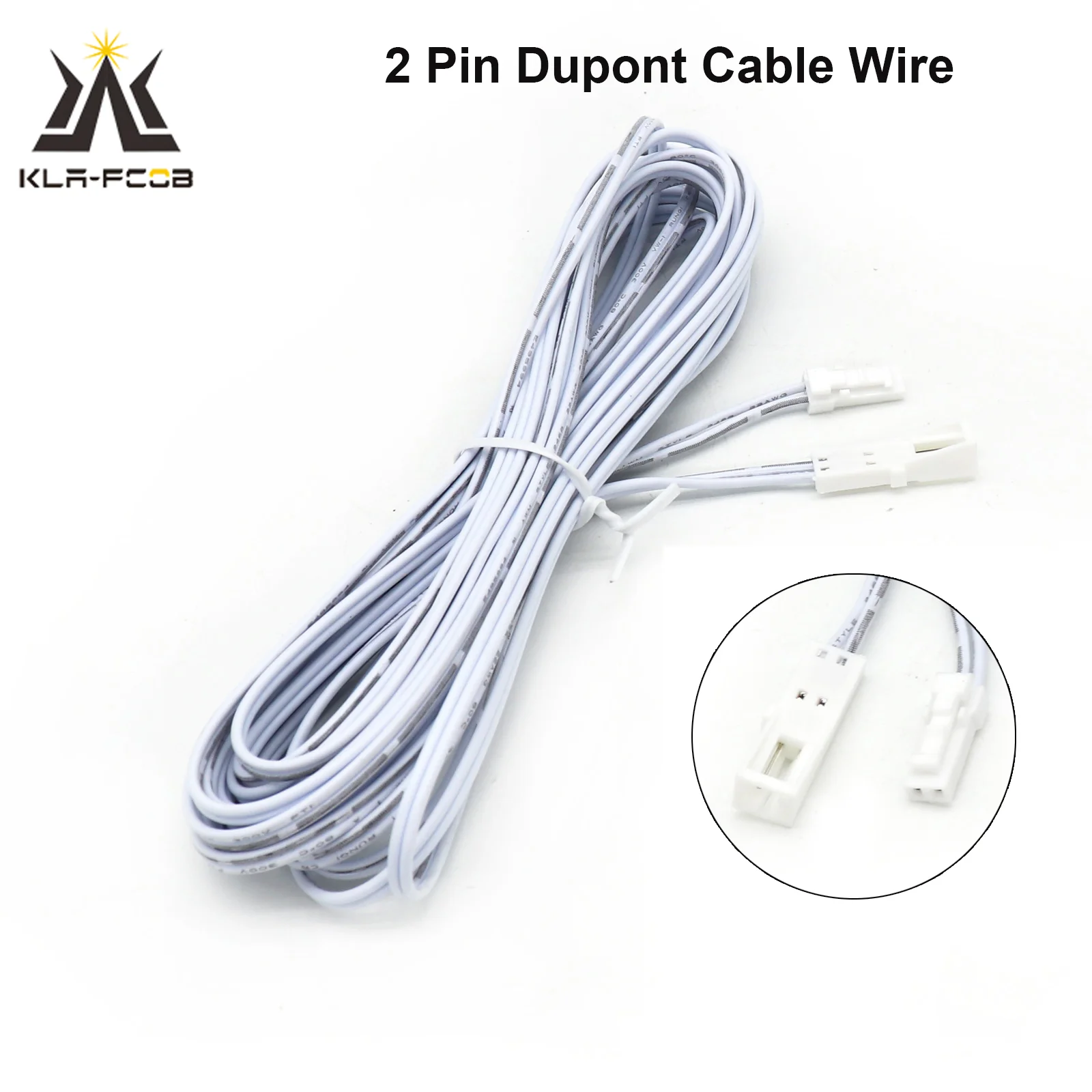 2Pin Dupont Connector Cable 1m 2m 3m 5m 6m Kitchen Cabinet Stair Light Extension Wire Dupont Male to Female Plug 22AWG Cord