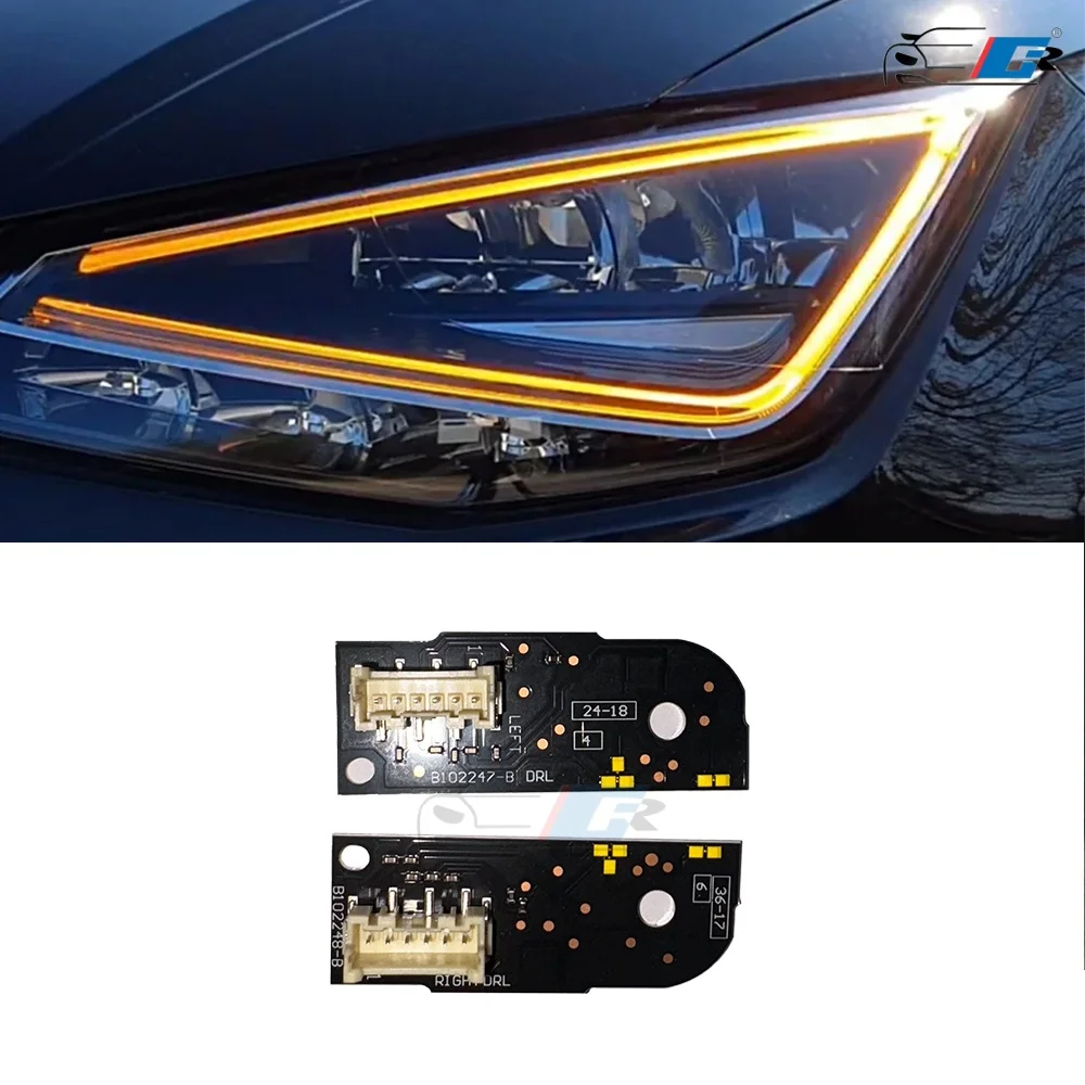 For 2017-2021 Seat Arona Ibiza LED Non Red RGB CSL Yellow Blue Red Angel Eyes DRL Headlight Daytime Running Lights Upgrade