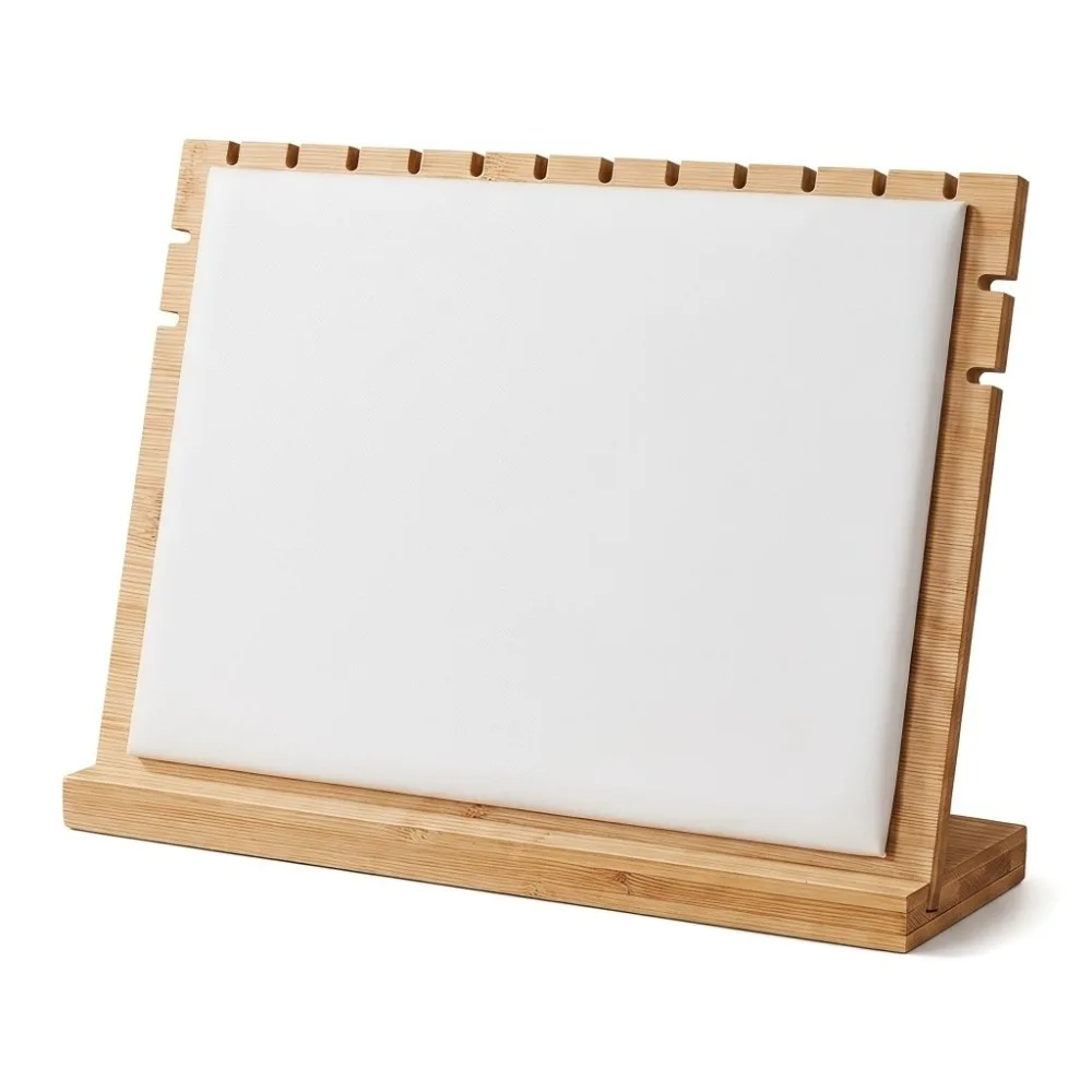 Wood Wood Necklace Display Stand Green, White, Beiges 32 x 22 x 9.5 cm Velvet Pendant Display Board