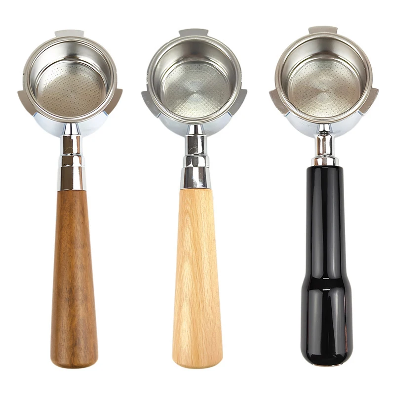 

1 шт. 51 мм портативный держатель для кофе без дна, деревянная ручка для Delonghi devoa Ec680 Ec685, Сменный фильтр, корзина, аксессуары для бариста