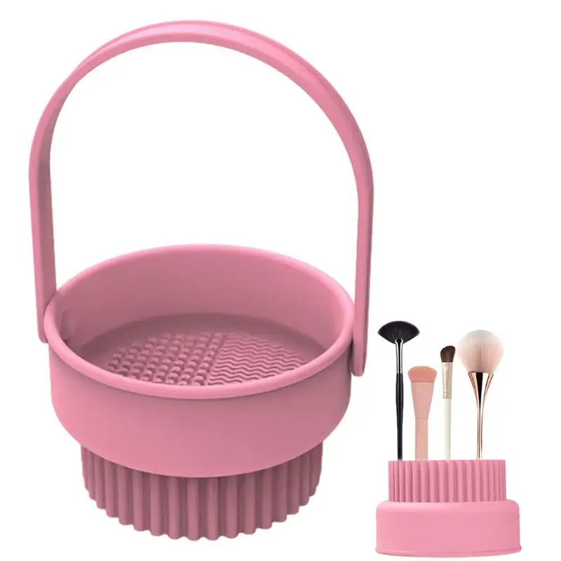 Makeup brush drying rack Makeup Brush Cleaning Bowl Silicone Washing Bowl Powder Puff Cosmetic Sponge Drying Tool Set Wash Mat