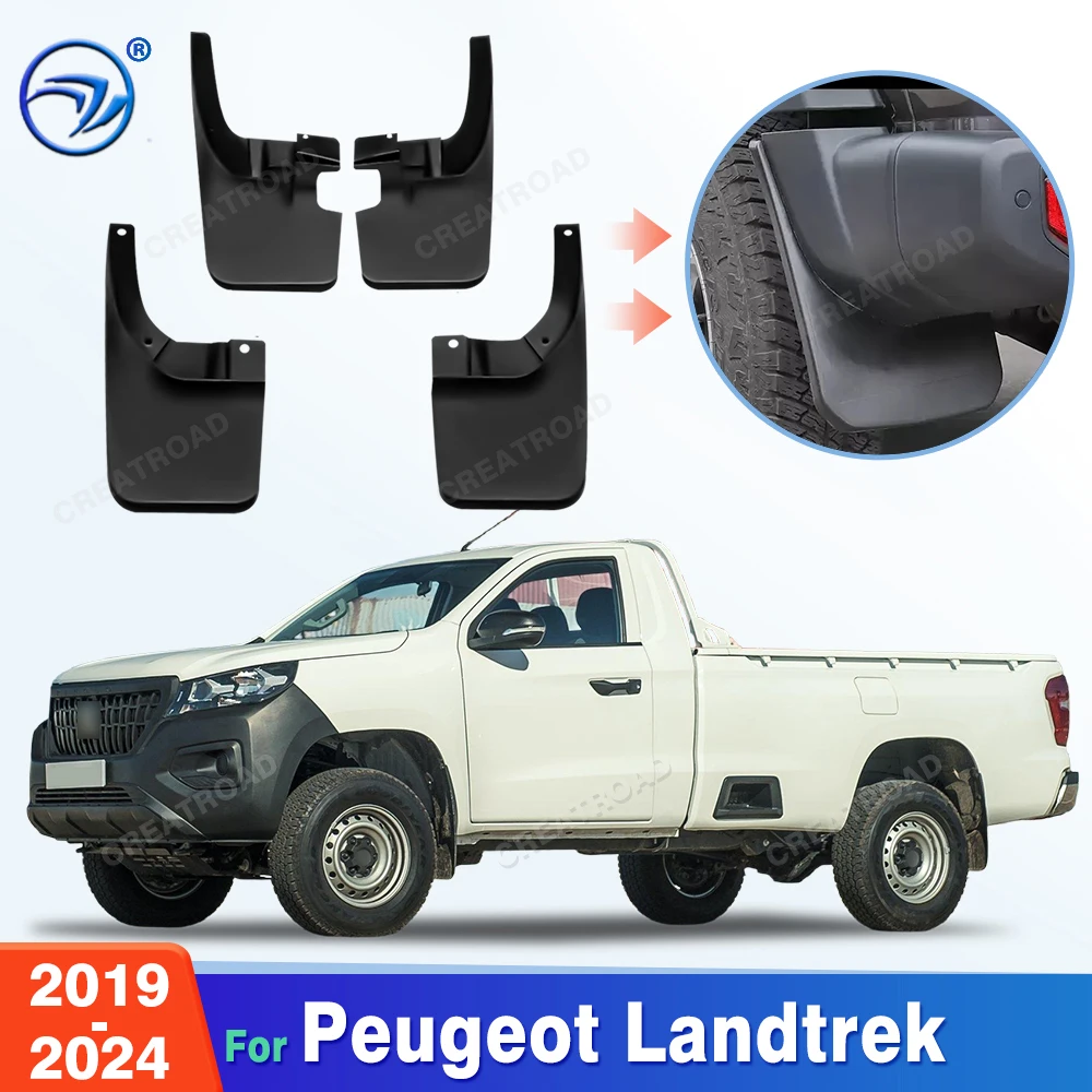 For Peugeot Landtrek Fiat Titano Changan Kaicene F70 Hunter 2019-2024 Fender Mudflaps Splash Guards Mudguards Mud Flaps