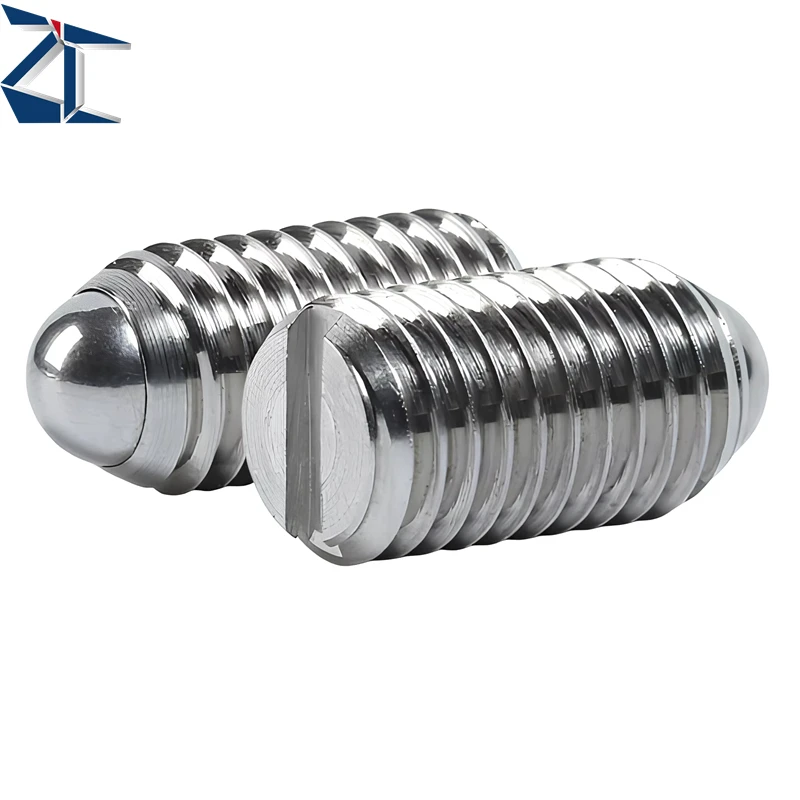 ZBPEU Slotted Ball Head Spring Ball Plunger Stainless Steel Carbon Steel Black Oxide Locating Pin for Industrial Automation
