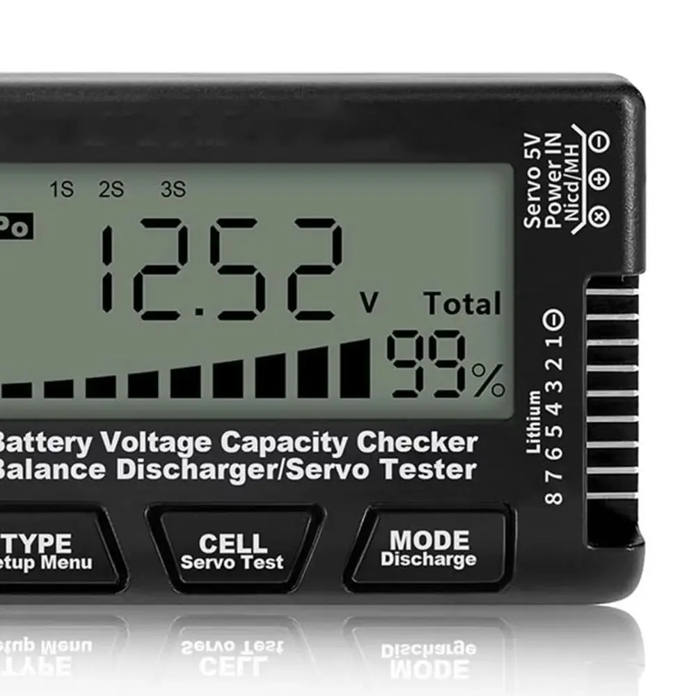 LCD Digital For Battery Capacity Tester CellMeter8 For LiPo NiMH LiFe RC Model Voltage Balance Discharger Analyzer Tool