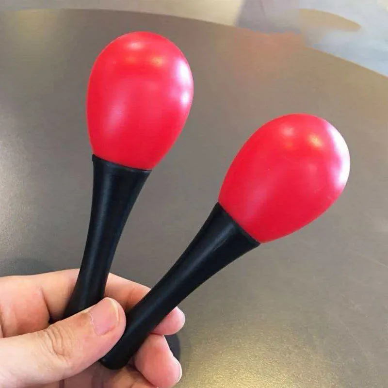 2PCS Plastic Sand Hammer Shakers Festival Maracas Musical Instruments Noisemakers for Party Favors Classroom Prize Gifts