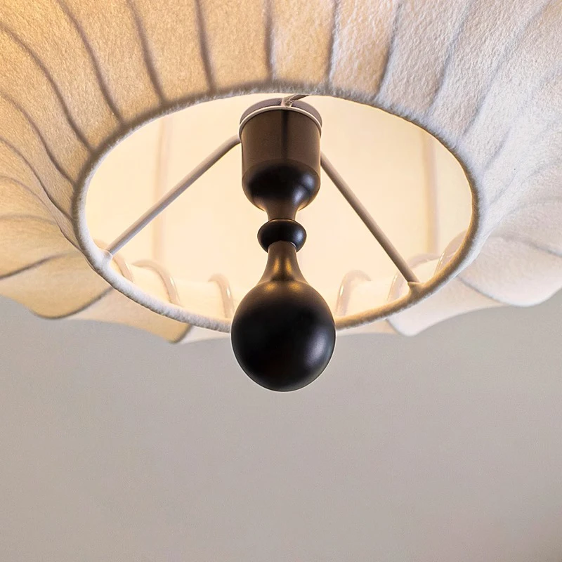 

Японская шелковая люстра в стиле Ваби-саби, средневековый ретро-светильник для гостиной и столовой, подвесные светильники для дома, освещение для спальни, подвесная лампа