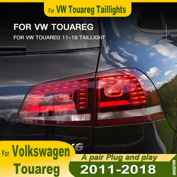 Světla do auta pro VW Touareg LED zadní světla 2011 2012 2013-2018 Touareg LCI zadní světla DRL Dynamické signální světlo pro zpátečku Autopříslušenství 10 nejlepší prodej LED zadní světla pro VW Touareg - №6