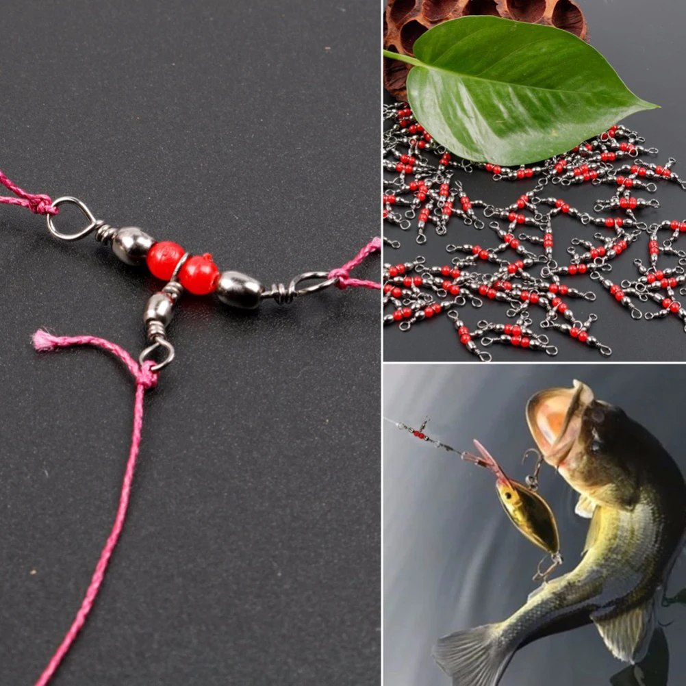 

20pcs Fishing Swivels Tackle Connector Triple Splitter Stainless Steel Durable Saltwater Freshwater Tools