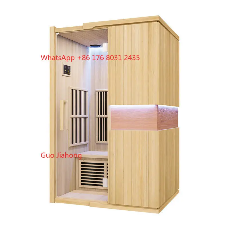 

Modern Sauna 2 Person Wooden Cannada Hemlock Cedar Indoor Sauna Room