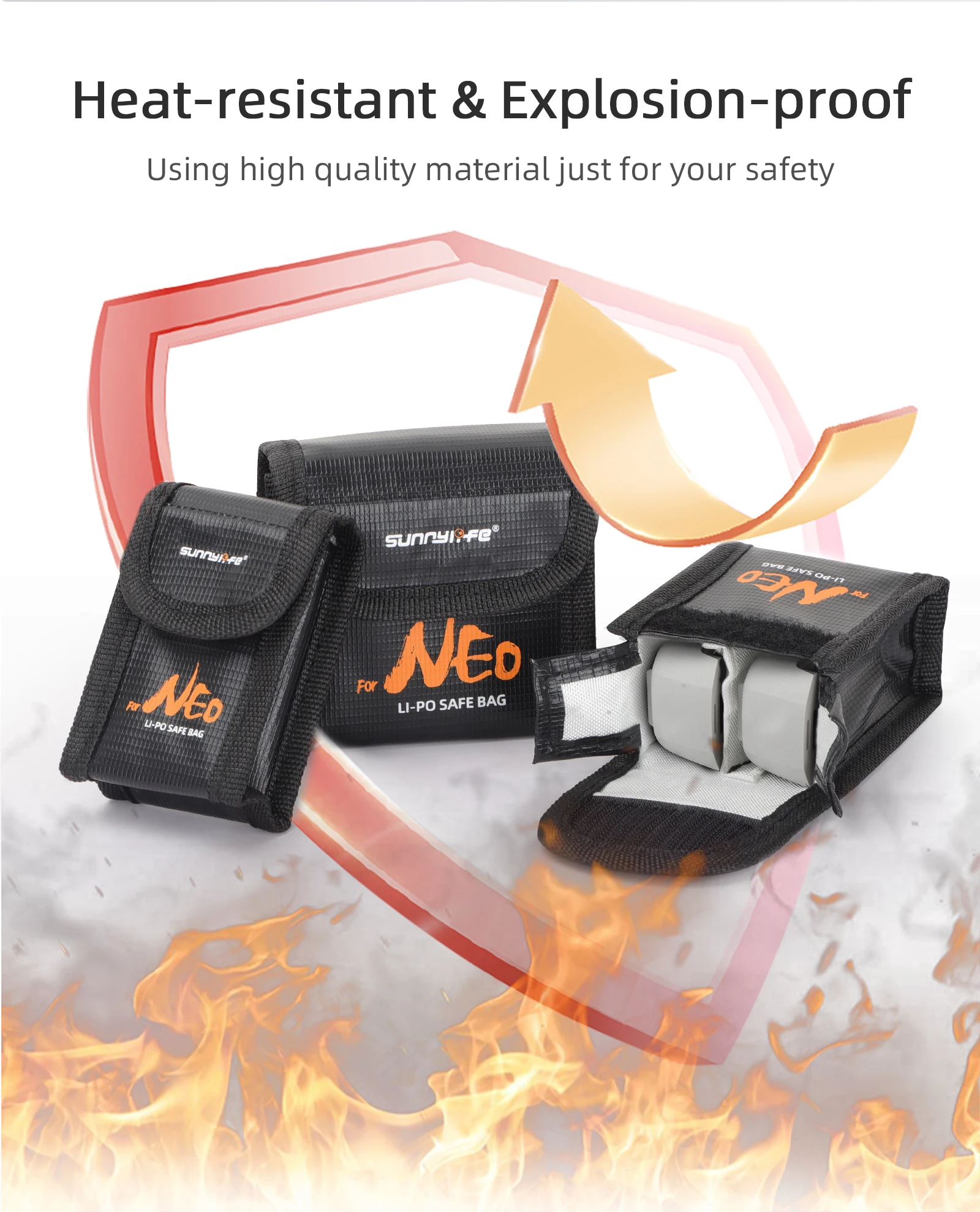 Dji Neoドローン用バッテリーバッグ,バッテリー収納ケース,防爆,保護,アクセサリー