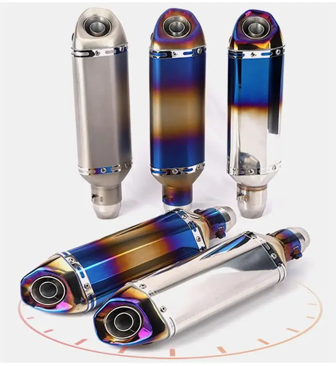 حار بيع ألياف الكربون Ak العادم الهروب الأنابيب دراجة نارية الخمار Escapamento #1