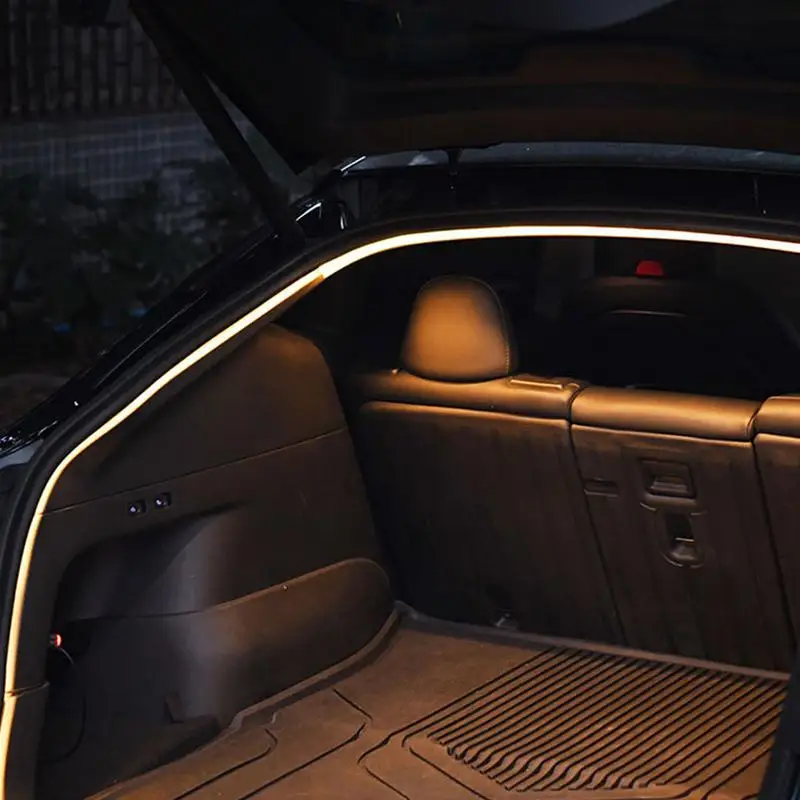 Interior Car Lights Strip Cuttable Trunk Surrounding Sensor Lamp Water Resistant Auto Accessories Interior Illumination