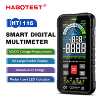 HABOTEST HT116 Digital  9999 Counts Auto Range 1000V 10A Tester Meter Ohm Hz Capacitance True RMS Smart