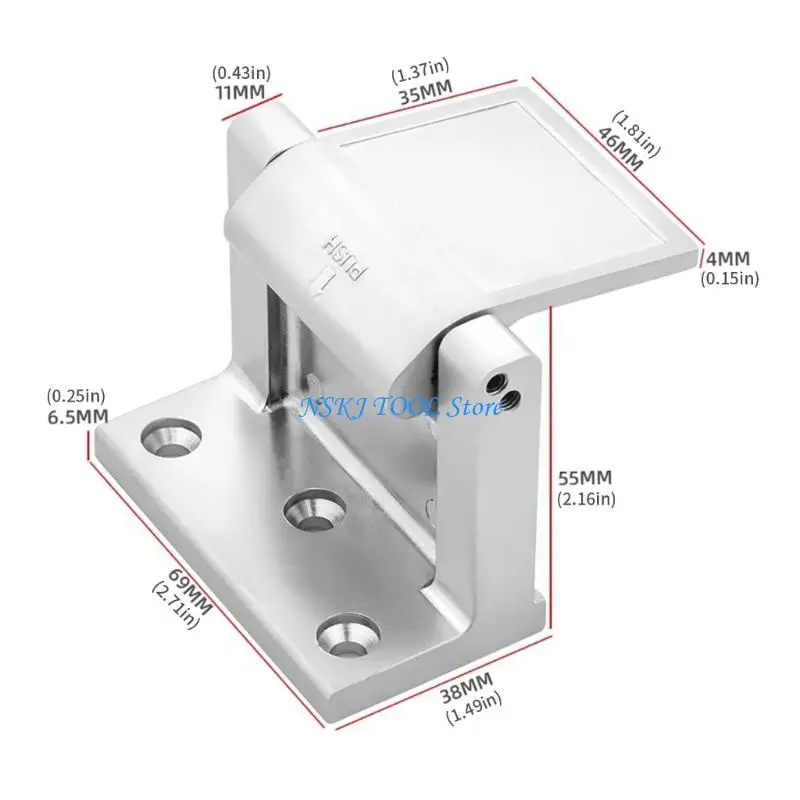 L8RC لوحة تقوية قفل الباب المعدني متعددة الأغراض مع وسادة ممتصة للصدمات مثالية للمساحات التجارية المنزلية #6