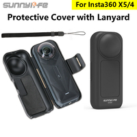 Sunnylife For Insta360 X5 Protective Case Camera Lens Screen Protector Anti-fall Flip Cover Scratch-resistant For Insta 360 X4