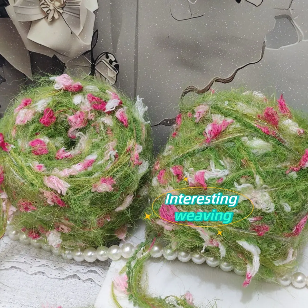 Hand Mixed Thread 100g Material DIY Forest Series Landscape Long Hair Crochet Special Bag Scarf Handmade Yarn Braided Hair