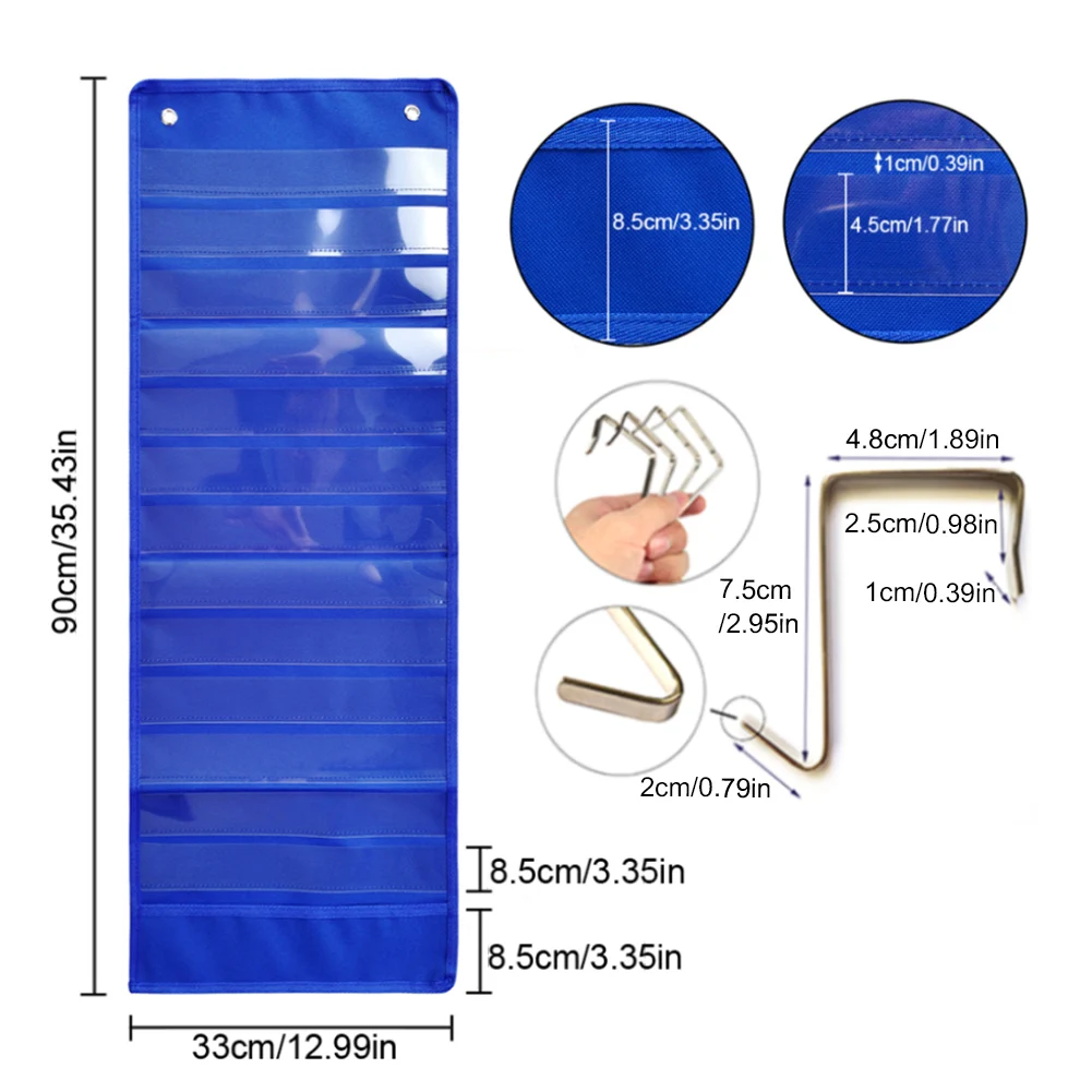 일일 일정 포켓 차트 학교 교실 홈 옥스포드 천, 어린이 달력 걸이식 가방, 문 벽걸이 일정 포켓