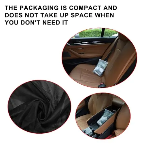 

2Pcs Car Side Window Mesh Sunshade With High Elasticity And Breathability For UV Protection And Insect Barrier