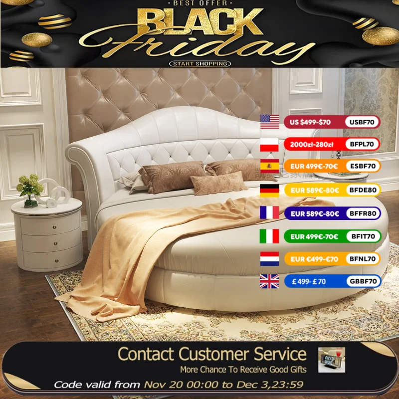 

Princess Pretty Pink Double Bed Modern King Size Queen Comfortable Round Bed Luxury Bedframe Camas Twin Bedroom Furniture