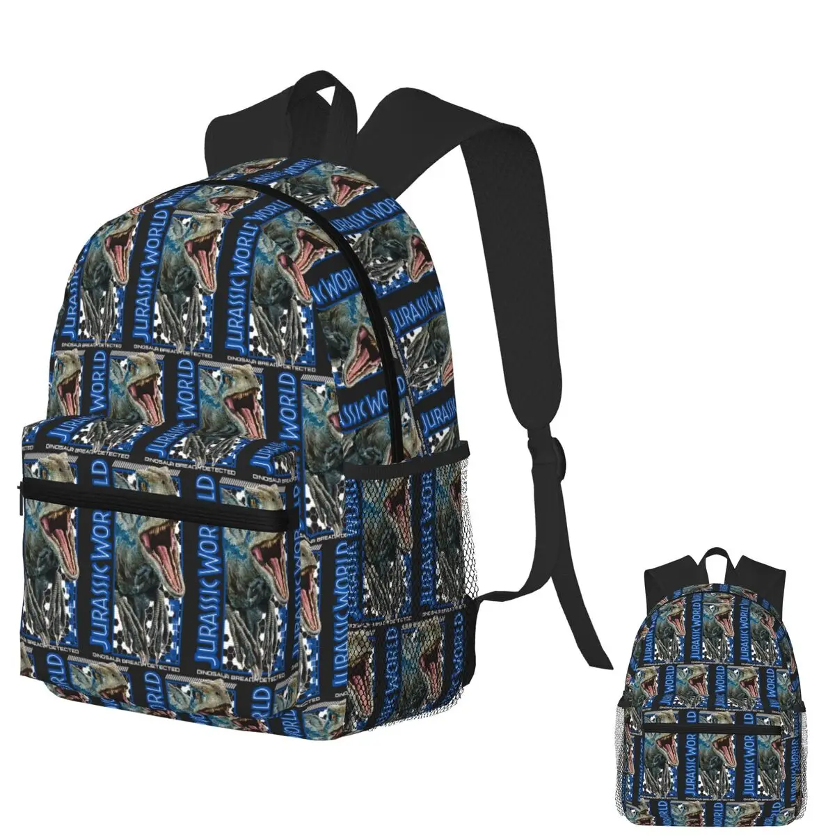 

Jurassic World Blue Portrait Student Backpack School Bag Hiking Travel Daypack for Boys Girls Fashion Bookbag Shoulder Bags