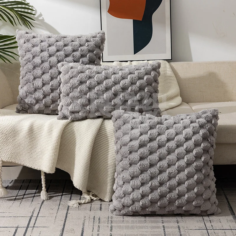 Woven Snowflake Velvet Solid Cushion Cover Ultra Soft Soft Plush Pillowcase  45x45cm 50x50cm Decorative Pillows For Sofa