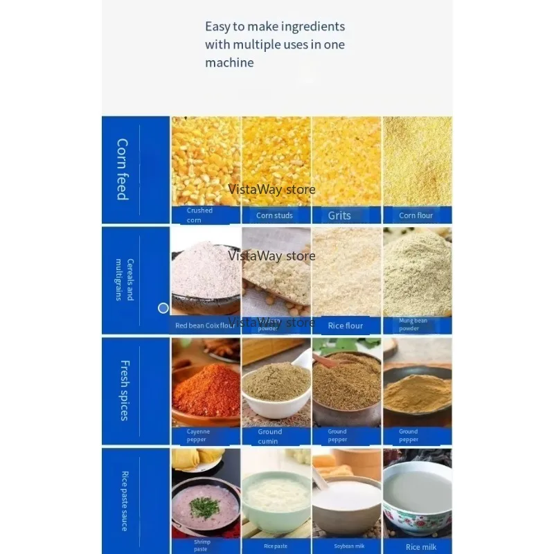 Corn Flour Pulverizer Superfine Grinding Machine Grinder Dry and Wet Grain Crusher Mill Machine for Wet and Dry Rice Grinder