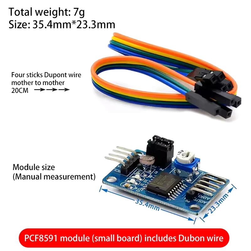 PCF8591 AD / DA Conversion of Digital Converter Module Temperature Illumination For Arduino