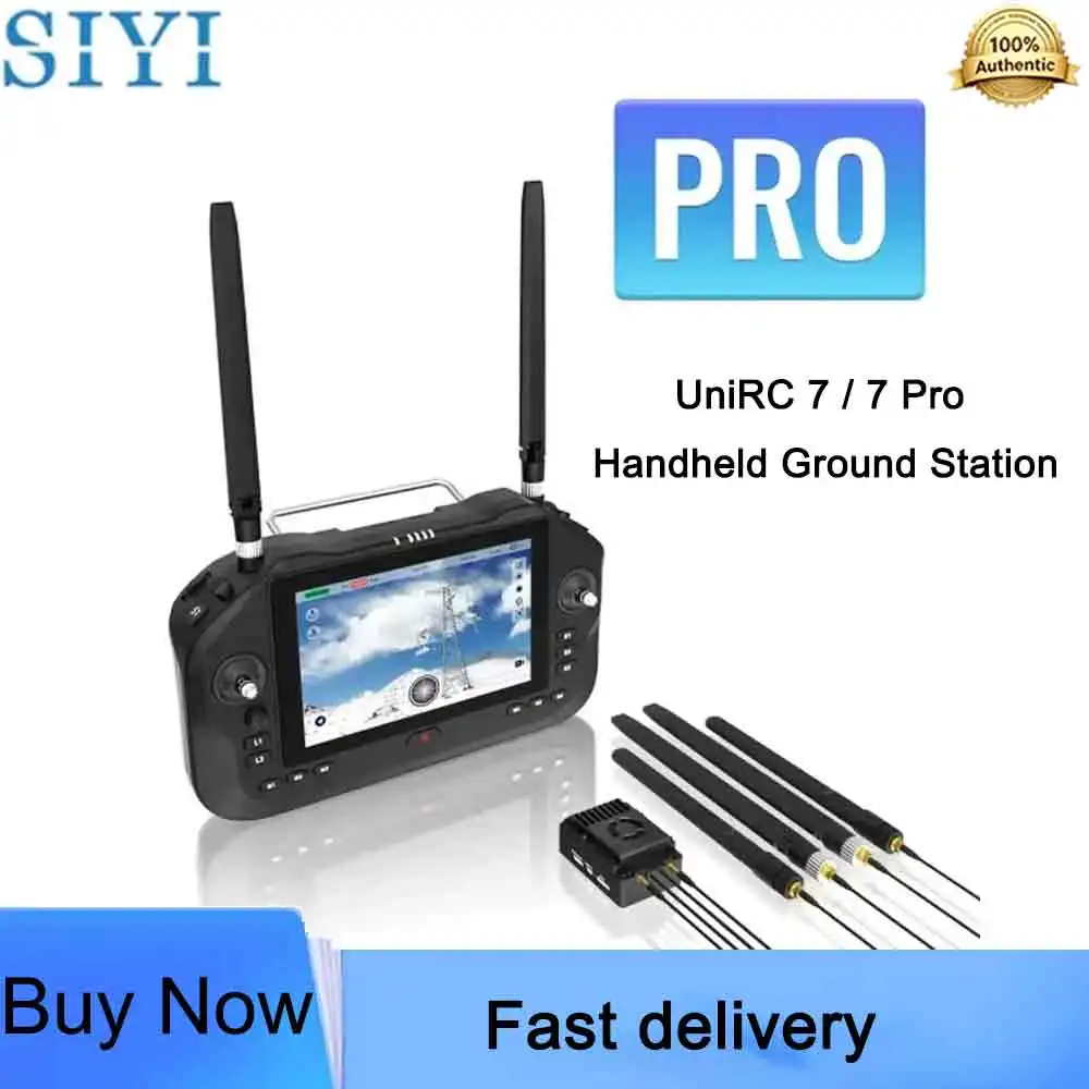 SIYI UniRC 7/7 Pro Dual Frequency Handheld Ground Station 7Inch 1080P 40KM Range Smart Controller for UAV UGV USV Robotics RC