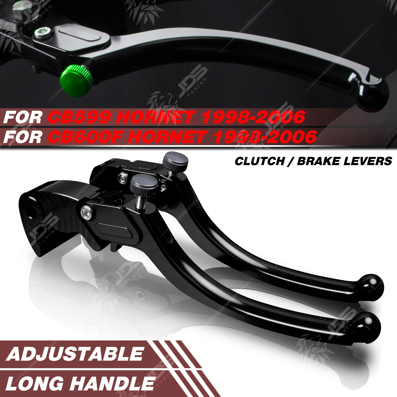 

JDSTUNING For Honda CB599 HORNET/CB600F HORNET 1998-2006 Stepless Clutch Lever Brake Lever Set Long Handle Levers Accessories