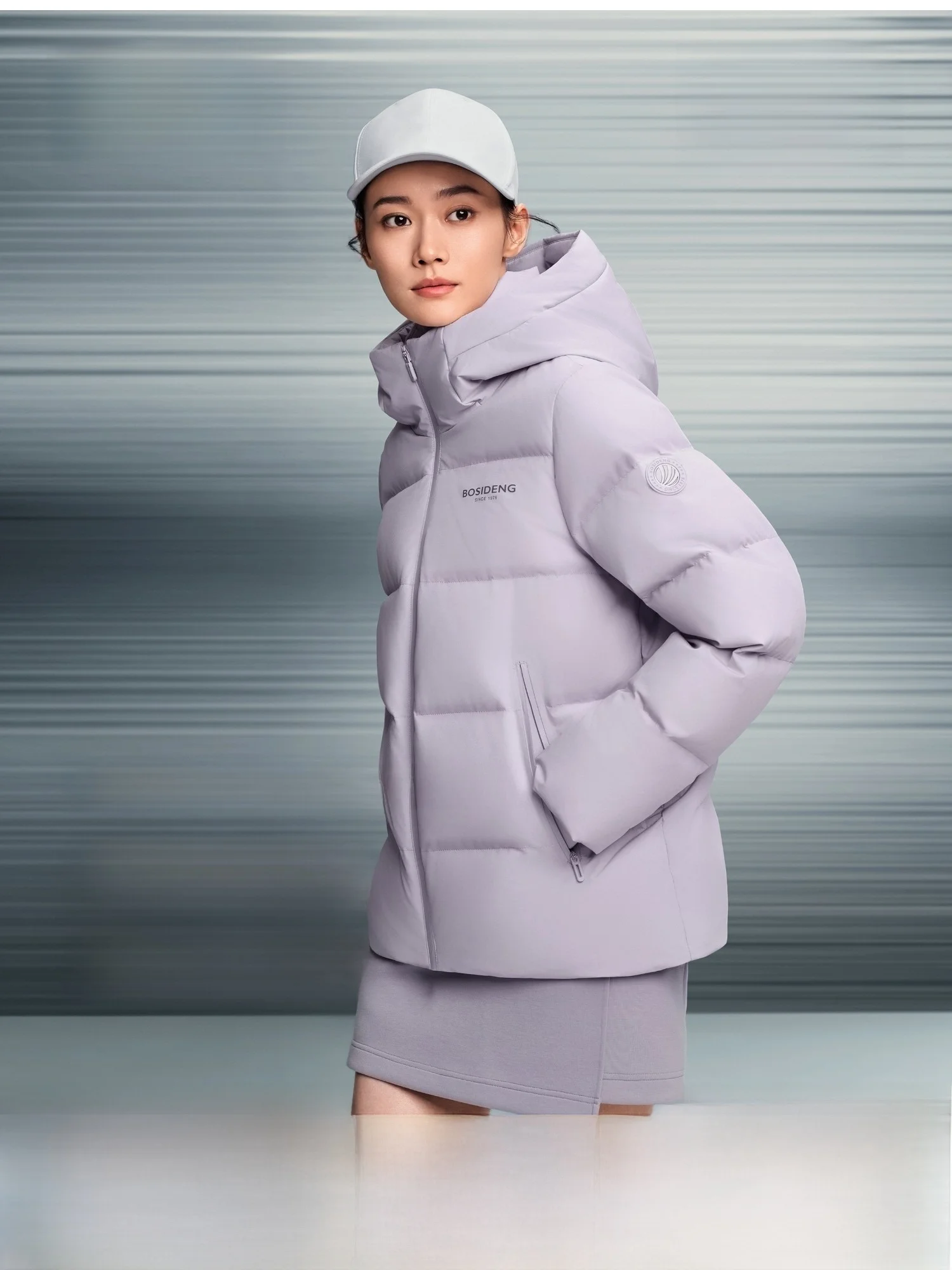 

Bosideng 2025 Winter Women's down Jaet Hooded Faionable mat ort Bread Sle Warm Ci Casual Outdoor Zipper