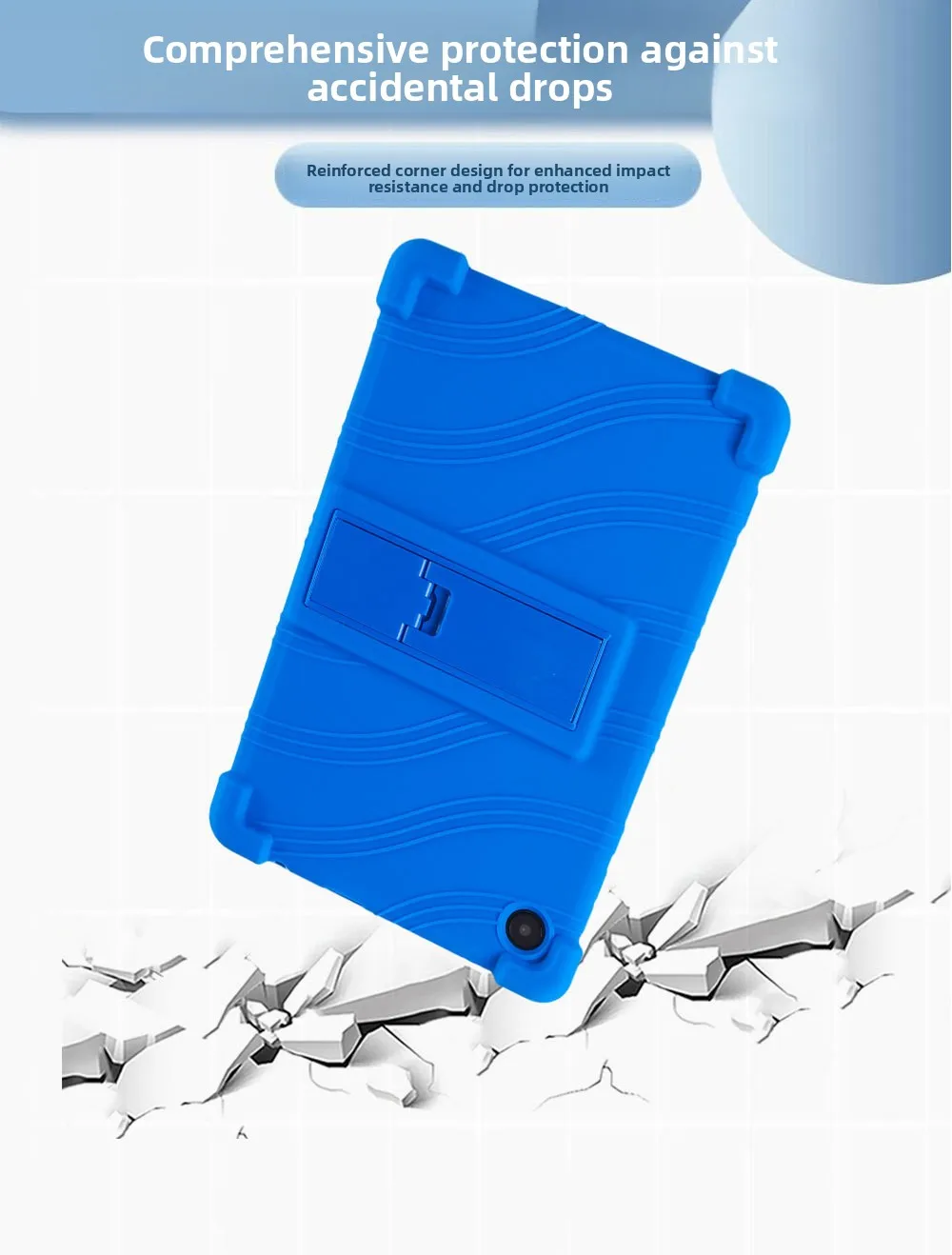 Stoßfeste TPU-Hülle für Samsung Tab A9 8.7, Einteiliger Flexibler Stoßfänger mit Ständer, Mehrere Farben – Detail 7