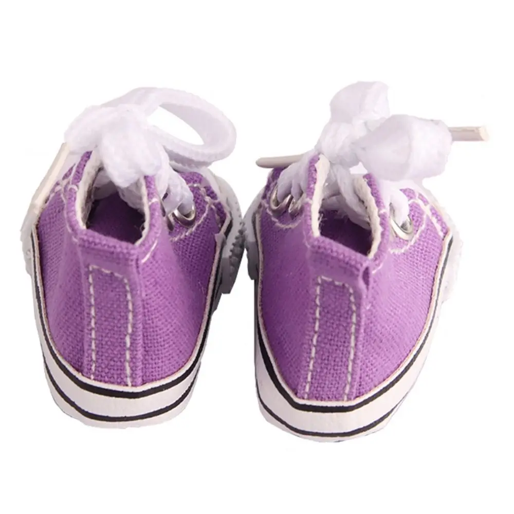 Puppen Zubehör Nette Puppe Mini Leinwand Schuhe Kawaii Mini BJD Puppe Schuhe 5CM Kunststoff Mini Casual Schuhe Mädchen Spielzeug