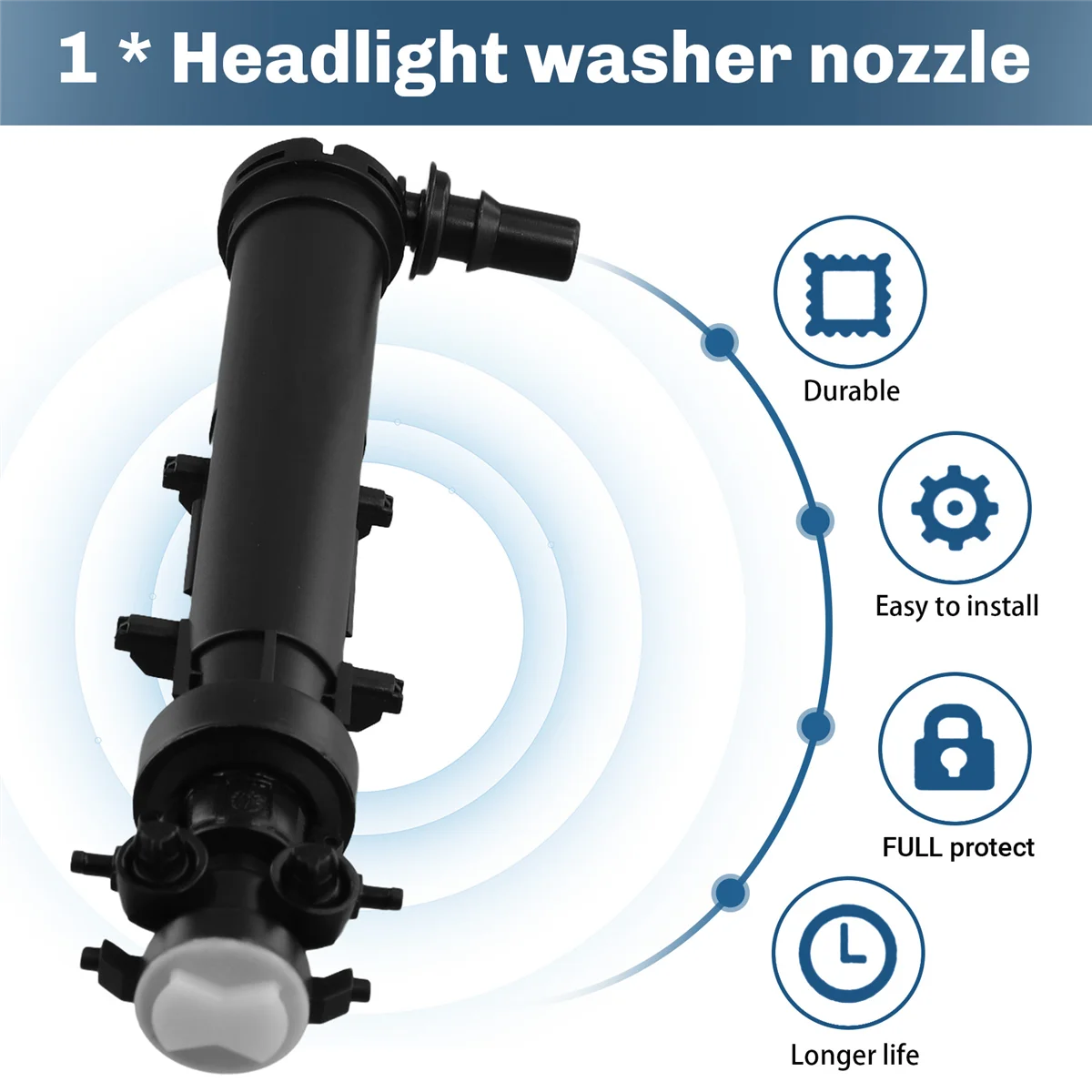 جديد وصول الحق سيارة العلوي تنظيف غسالة السائل النفاثة لأودي Q8 2019-2023 فوهة غسالة الضوء الأمامي 4M89551 #2