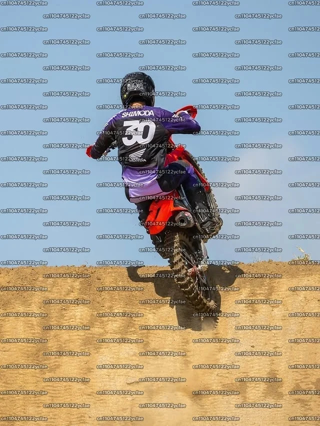 

Лето 2025 г., винтажный красный трикотаж для мотокросса Honda по индивидуальному заказу # SHIMODA дышащая мужская спортивная скорость для спорта на открытом воздухе с длинными рукавами