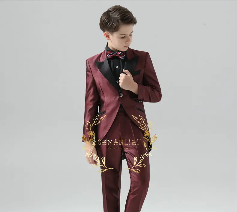 Suit Party Tuxedo Formal Party Stage Costume 2 Piece Kids Blazer Pants Suit Wedding Tuxedo Boys Outfit Ensembles De Blazers