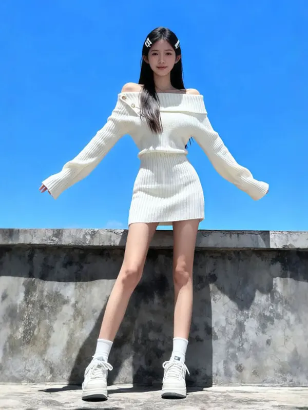 

Сексуальная облегающая юбка Pure Desire на одно плечо Spicy Girl, уникальное трикотажное платье, модное хлопковое длинное све, осень-зима