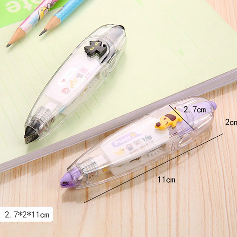 Cartoon Floral Sticker Tape Pen, Papelaria engraçada para crianças, Notebook Diário Decoração Fitas, Etiqueta Etiqueta Etiqueta de Papel, Decoração