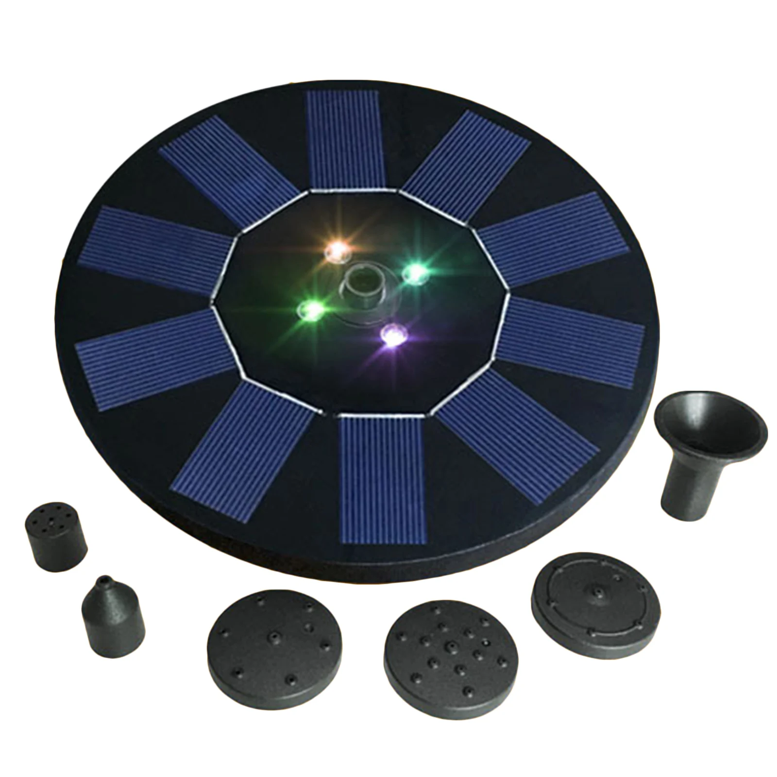 Solar Water Fountain Pump LED Lights for Bird Bath Garden Pond Aquarium