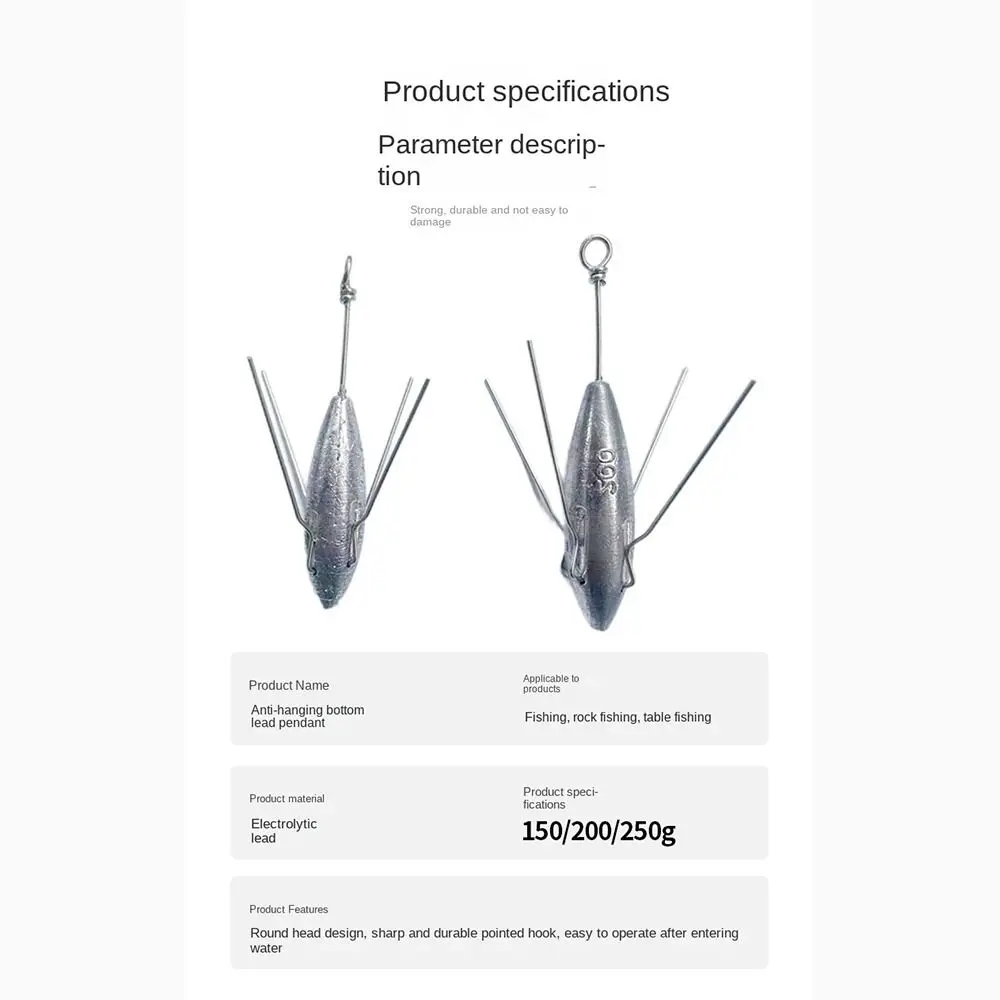 Fishing Sinker Weights Wear-resistant Fishing Sinkers Drop Shot 85g-280g for Saltwater Freshwater Fishing Tackle Accessories