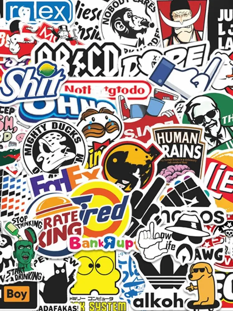 49 Stück coole, lustige Aufkleber, Cartoon-Meme-Aufkleber für Laptop, Sammelalbum, Skateboard, Helm, Koffer, DIY, ästhetische Aufkleber