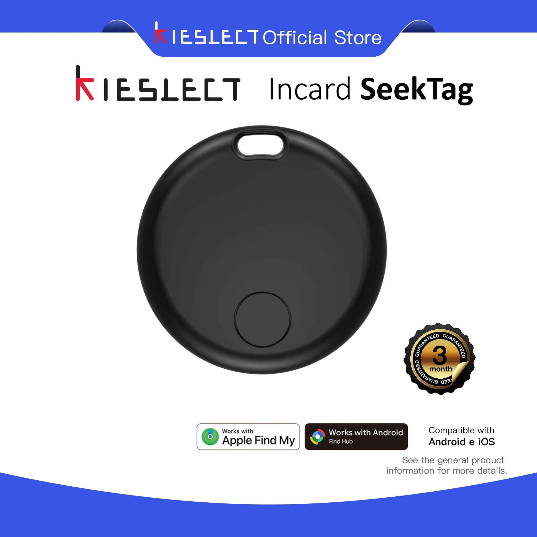 Kieslect Incard SeekTag IP67 Dustproof and Waterproof Bluetooth 5.4