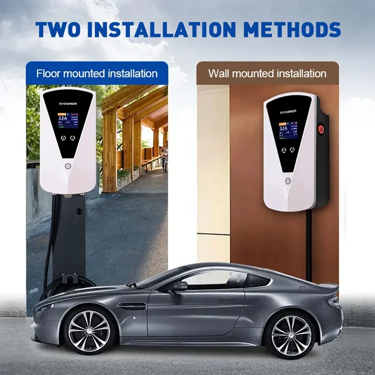 EV Charging Station Wallbox 7KW 11KW 22KW GBT Type 1 Type 2 RFID Card Wifi App Control AC EV Charger For For Tesla BYD BMW