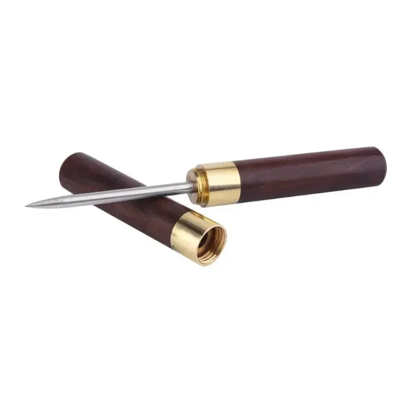 Leeseph Stainless Steel Ice Pick with Wooden Handle and Sheath Kitchen Tool for Bar Use