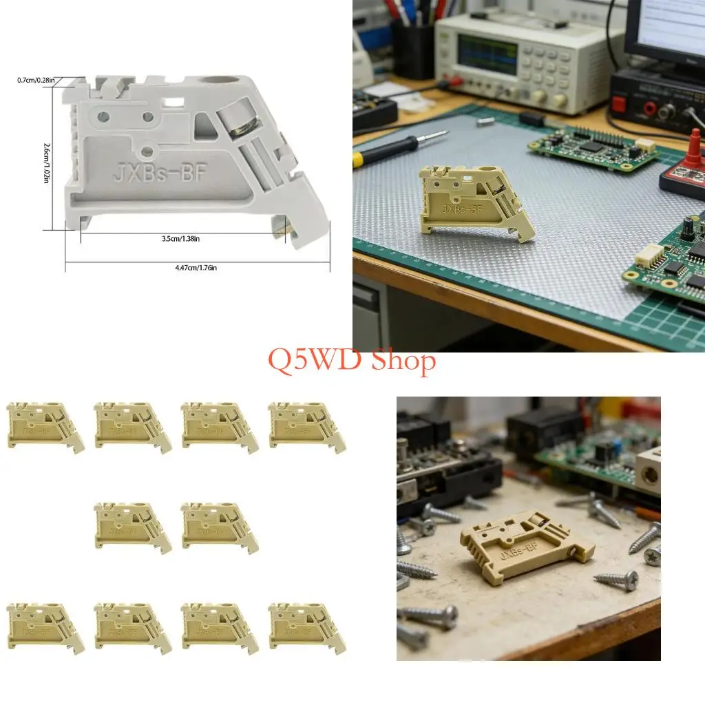 Q5WD 10 Piece EW35 Attach Clip Strong Nylon Plastic Electrical Connectors Electrical Cabinet Fittings set for C45