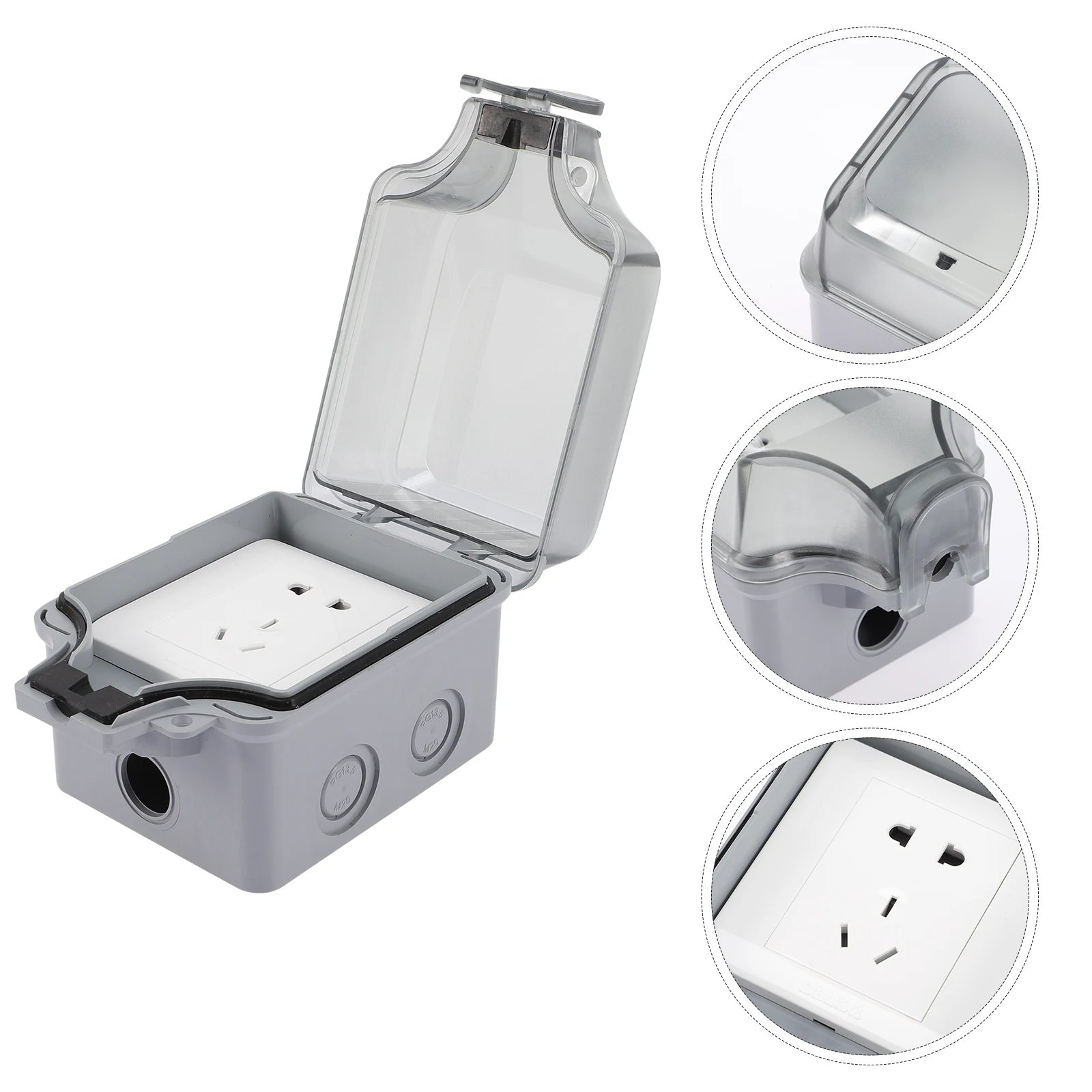 

1 Set Weatherproof For Outdoor Socket Durable Transparent Lid Dust Insect Protection 5 Hole Wall –, Electrical Box